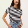 تیشرت آستین کوتاه راهراه برند Stradivarius کد 1753357406