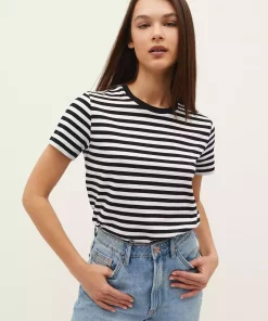 تیشرت آستین کوتاه راهراه برند Stradivarius کد 1753357406