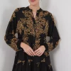 پیراهن طرحدار طلایی مشکی برند Bigdart کد 1753600994