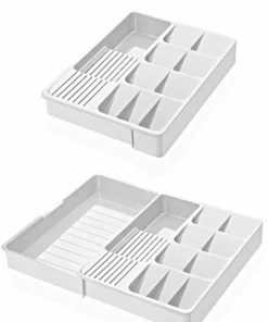 چاقو کارد و چنگال کشو قابل تنظیم بلند داخل سفید & برند Nandy Home کد 1753573265