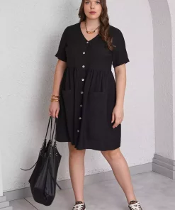 پیراهن یقه هفت کتان بافتنی برند Büyük Moda کد 1753839124