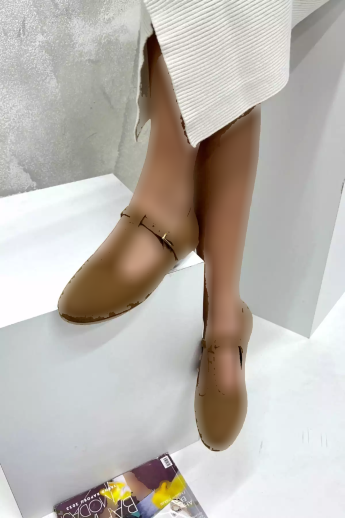 کفش عروسکی جیر سگک دار زنانه چاک برند inizio کد 1753719069