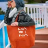 کیف دوشی آستردار نارنجی زیپدار برند Marina کد 1753529524