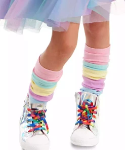 ساق پوش راهراه آبی صورتی دخترانه برند Denokids کد 1753824667