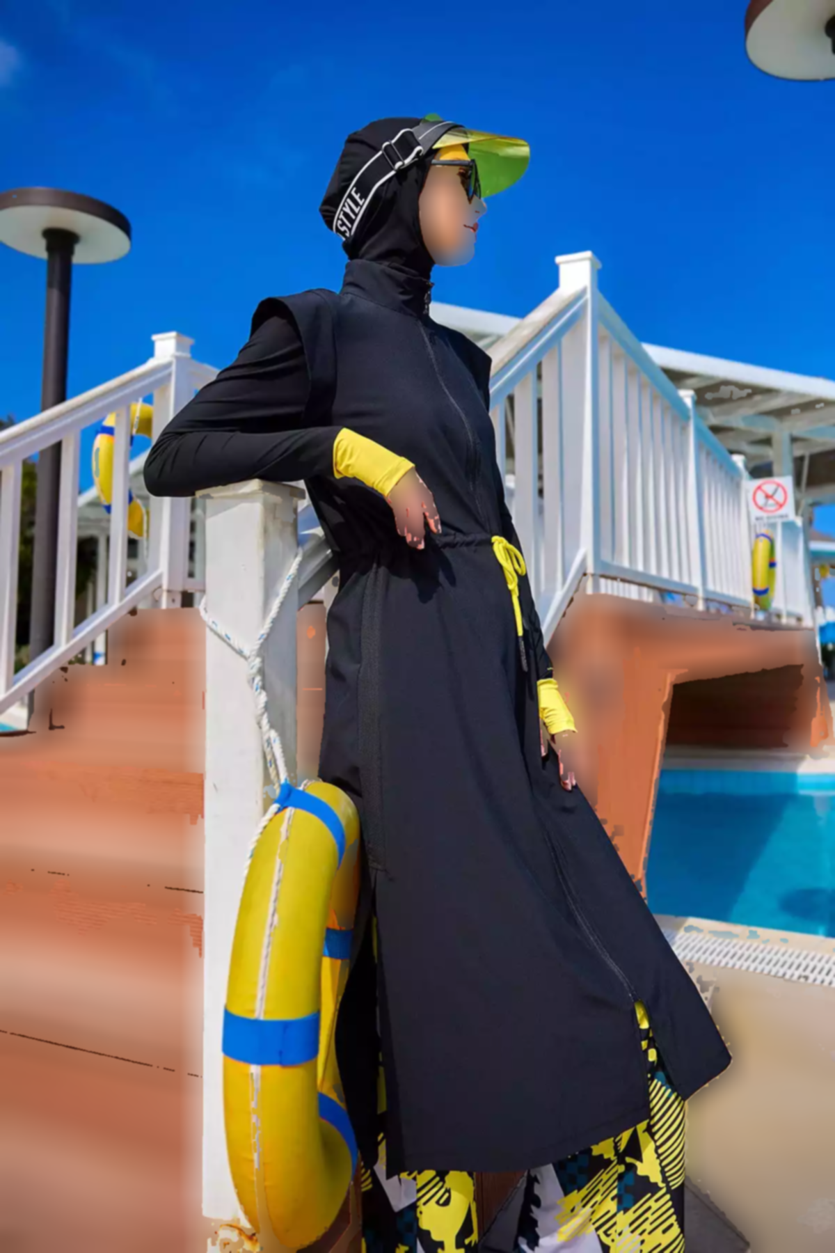 ست مایو اسلامی پوشیده کامل مشکی برند Marina کد 1753523112