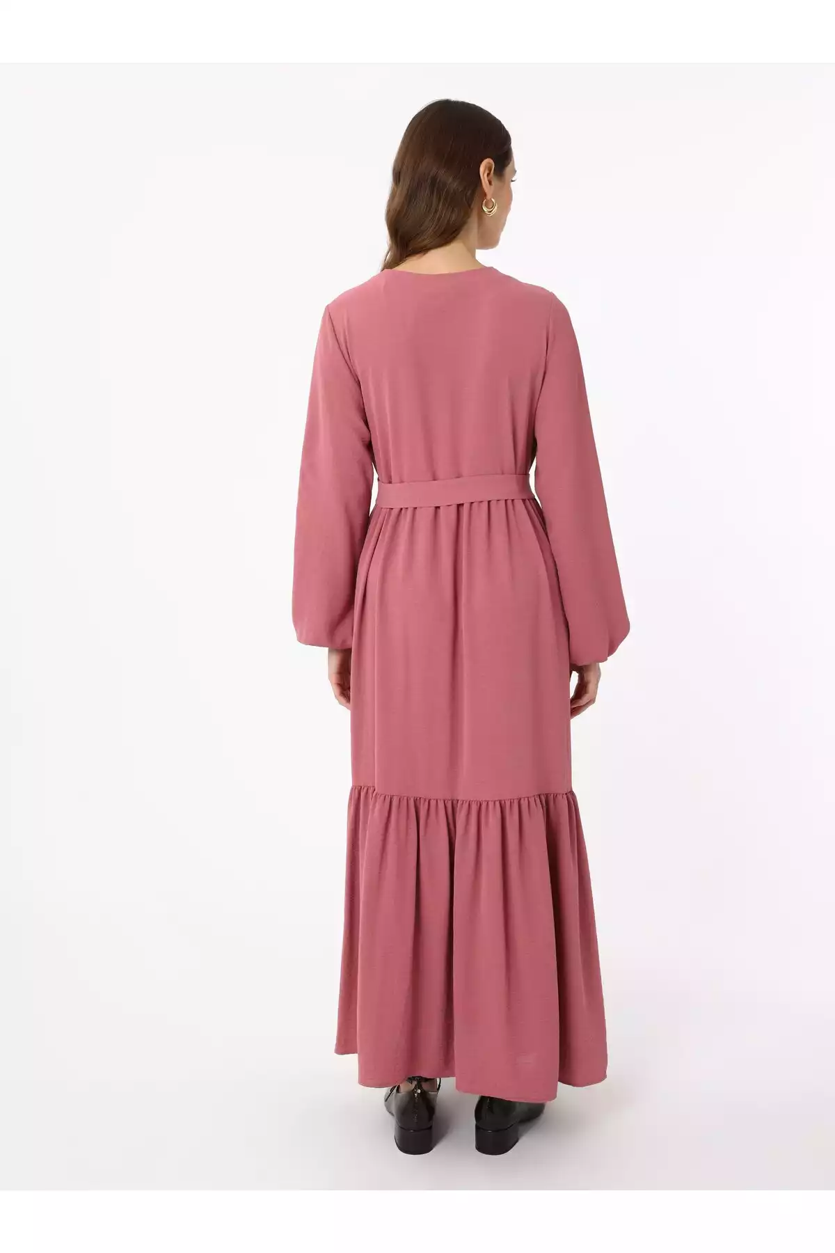 پیراهن دکمهدار طرحدار رنگ گل رز تیره روکش برند Refka کد 1753726866