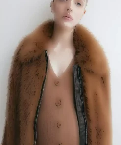 پیراهن دکمهدار بافتنی جلو لاستیک برند H&M کد 1752543729
