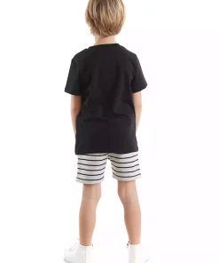 ست شلوارک تیشرت پسرانه راکون برند Denokids کد 1753835464
