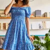 پیراهن کلوش آبی تیره زنانه برند Olalook کد 1753467669
