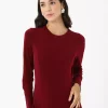پیراهن پارچه یقه دار گرد رفکا زرشکی لباس برند Refka کد 1753720931