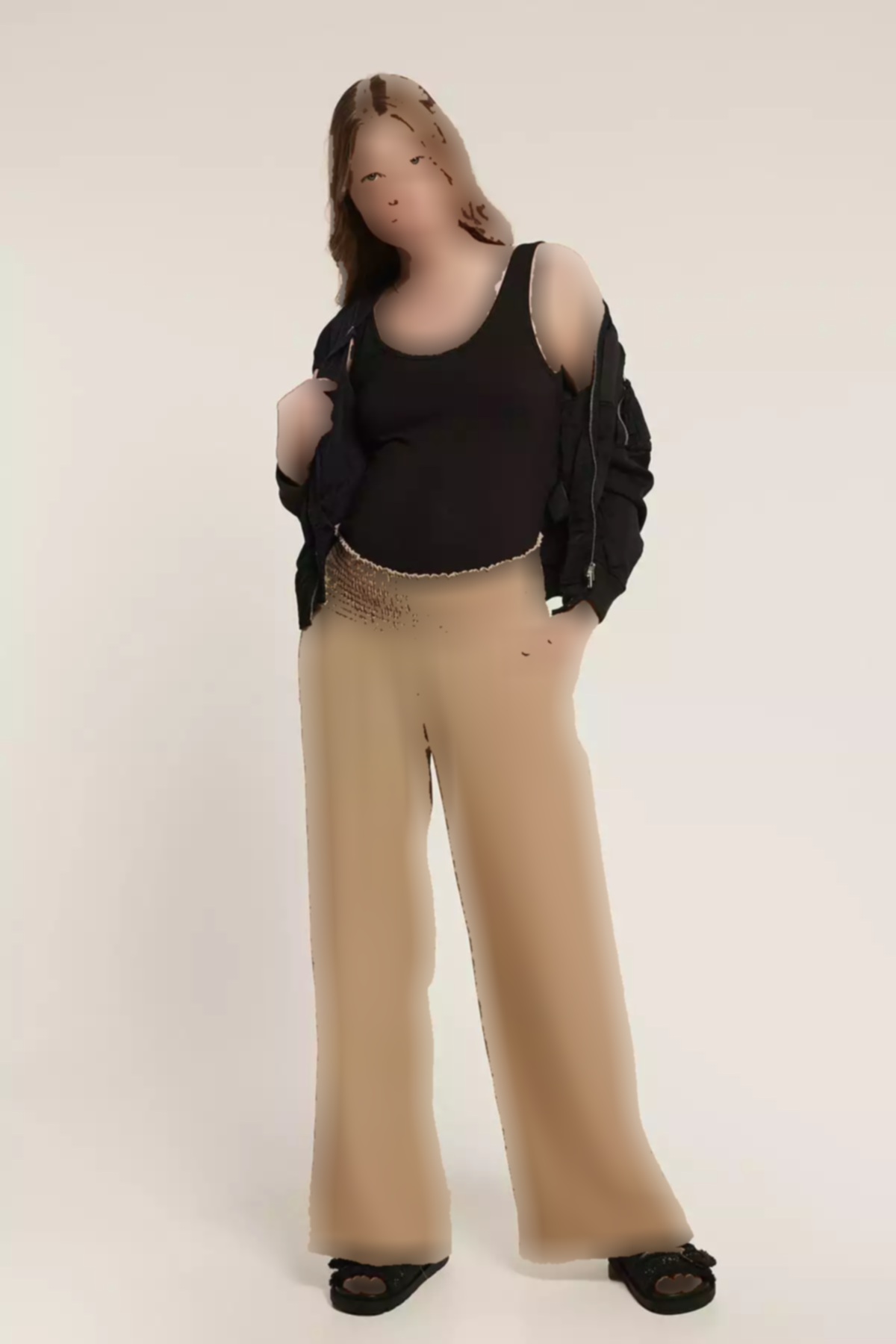 بژ شلوار بارداری کلاغ سیاه برند Lyn Mama کد 1753850472