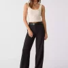 پارچه صاف کمربنددار شلوار راحت برند Stradivarius کد 1753361484
