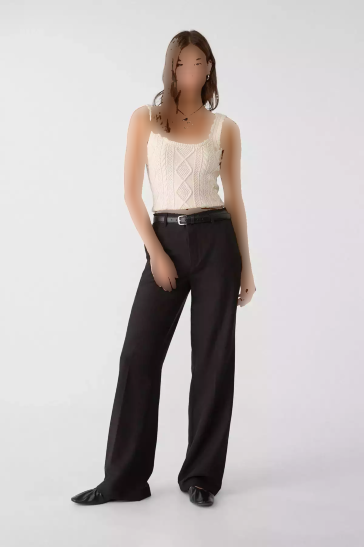 پارچه صاف کمربنددار شلوار راحت برند Stradivarius کد 1753361484