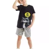 ست شلوارک تیشرت پسرانه راکون برند Denokids کد 1753835464