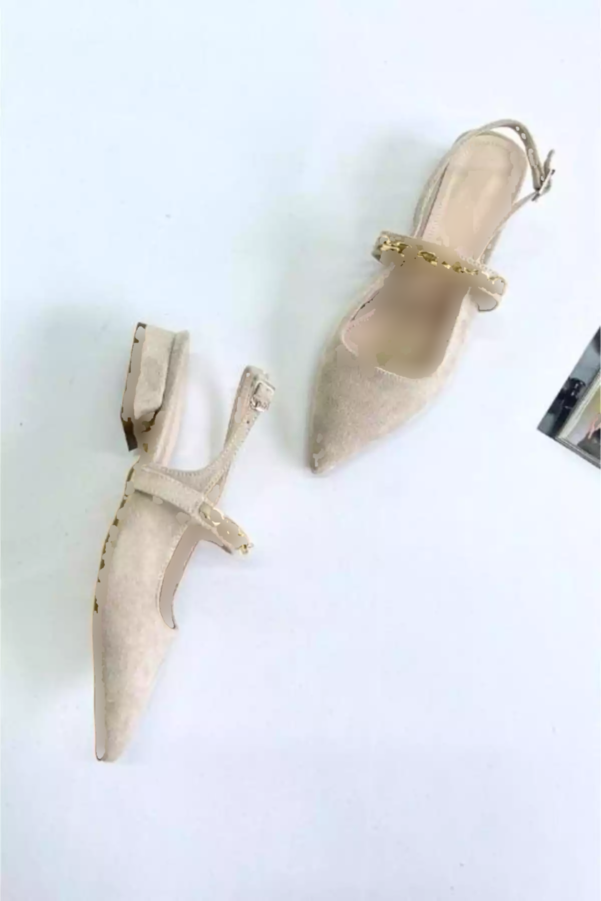 کفش عروسکی جیر روشن بژ برند inizio کد 1753713670
