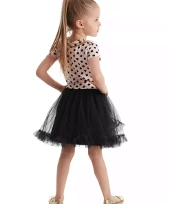 پیراهن توری خال خالی تور دار مشکی دخترانه برند Denokids کد 1753824671