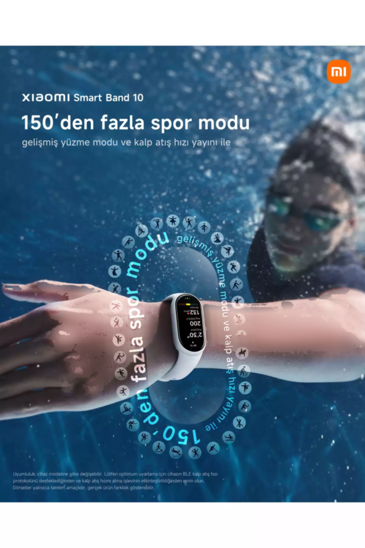 دستبند هوشمند 10مشکی ترکیه (xiaomi اسمارت برند Xiaomi کد 1753789984