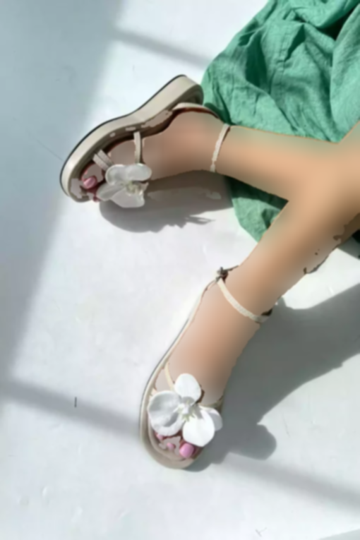 صندل ساده کف گل‎دار بژ زنانه برند inizio کد 1753719071