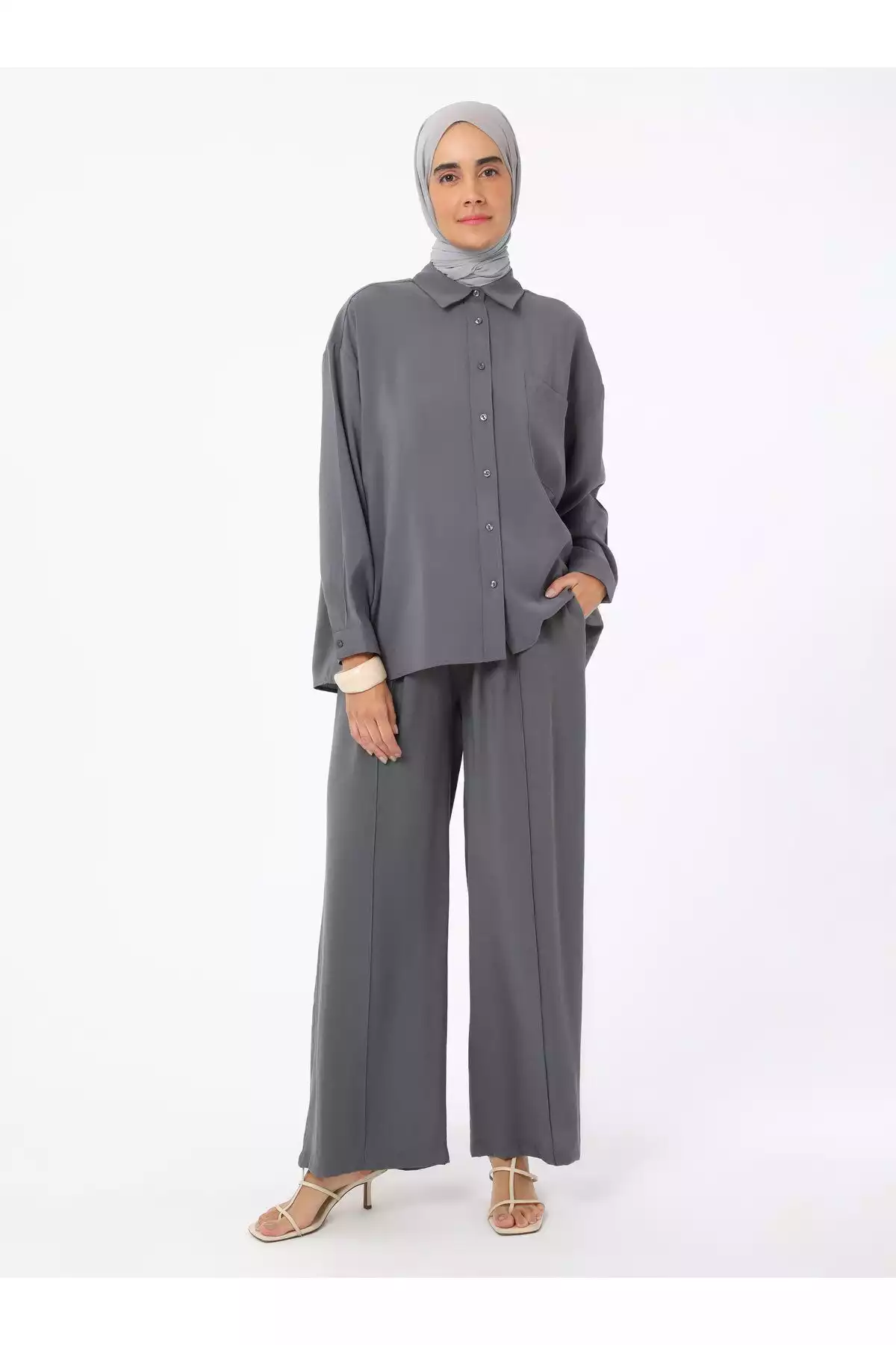 مودال طرحدار طوسی رفکا شلوار برند Refka کد 1753723333