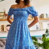 پیراهن کلوش آبی تیره زنانه برند Olalook کد 1753467669