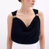 بلوز یقه مشکی برند Sateen کد 1753365192