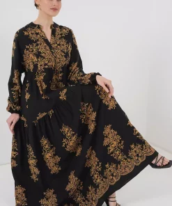 پیراهن طرحدار طلایی مشکی برند Bigdart کد 1753600994