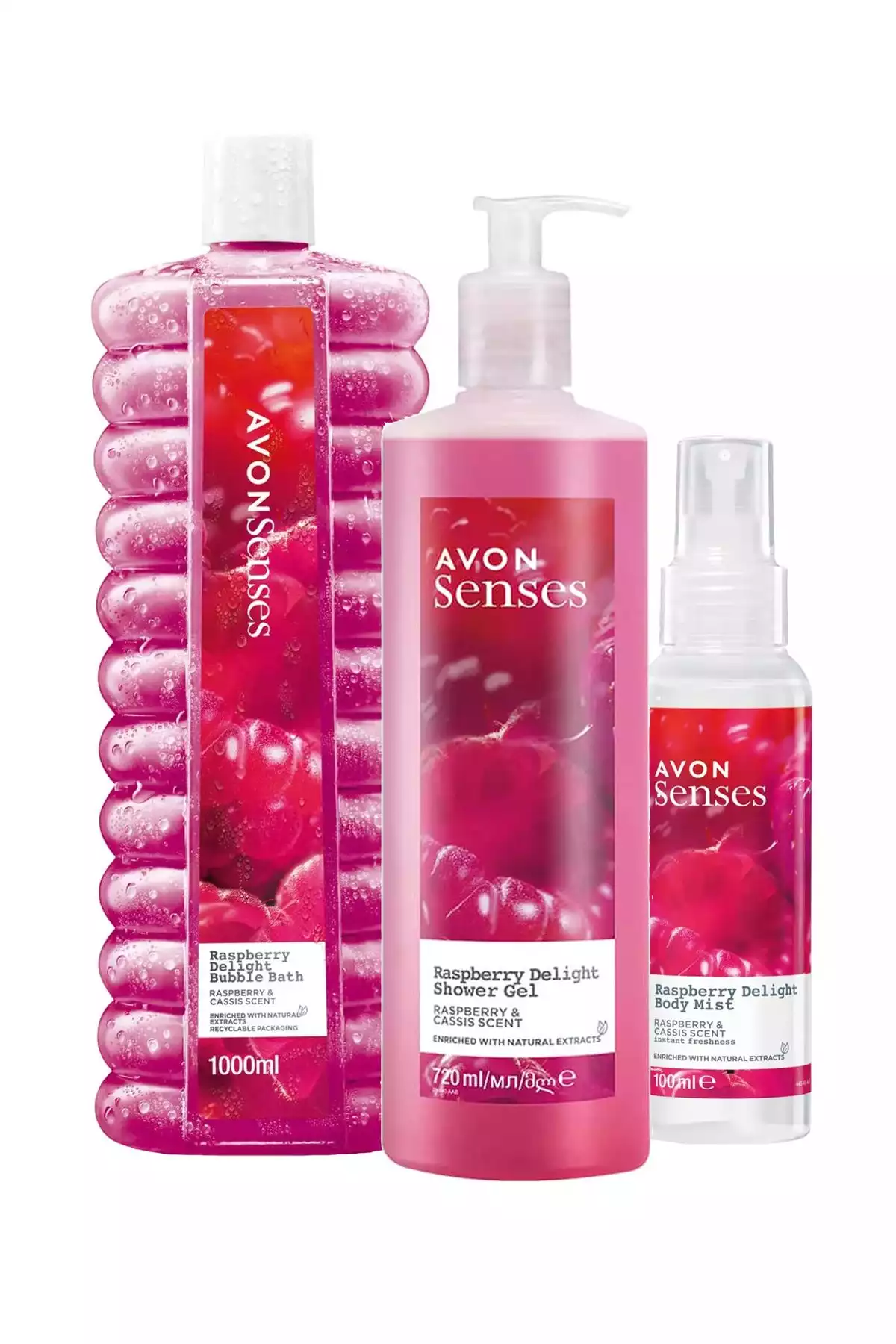 بسته اسپری کف ژل دوش بدن حمام معطر انگور من فرانک تمشک حواس برند Avon کد 1753621927