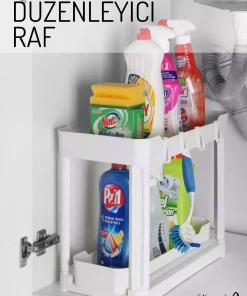 کابینت ، تنظیم کننده دو طبقه دار پیشخوان سفید رو برند Nandy Home کد 1753567874