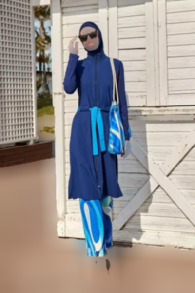 مایو اسلامی پوشیده کامل سرمه ای برند Marina کد 1753529467