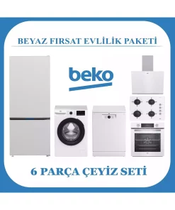 جهیزیه بسته فرصت ست 6تکه سفید برند Beko کد 1753523103