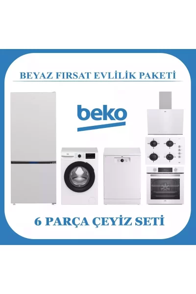 جهیزیه بسته فرصت ست 6تکه سفید برند Beko کد 1753523103