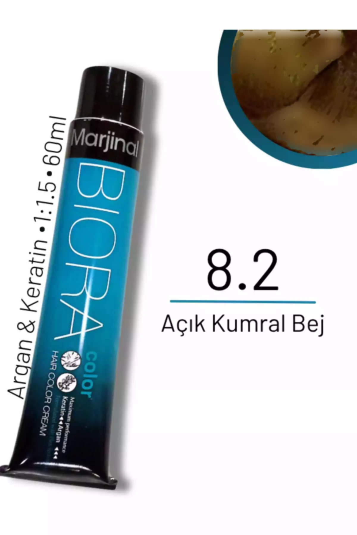 رنگ مو 8.2روشن بژ بلوطی بیور برند Marjinal کد 1753687328