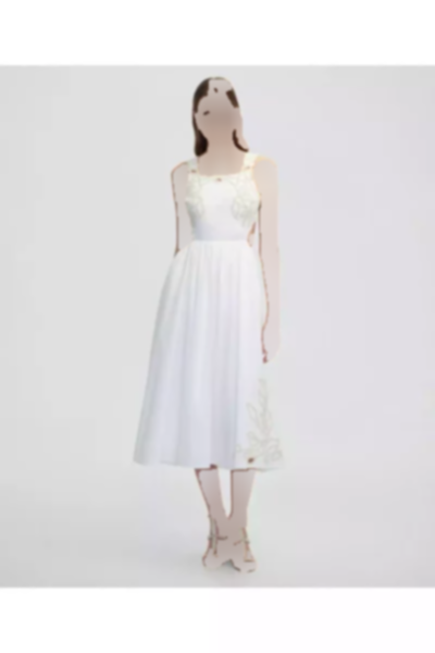 پیراهن پوپلین قلاب دوزی شده کنتراست برند İpekyol کد 1753662133