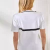 بلوز بافتنی یقه گرد نواری سفید زنانه برند Olalook کد 1753669923