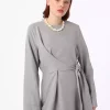 ست دوتایی تونیک طرحدار طوسی رفکا شلوار برند Refka کد 1753361490