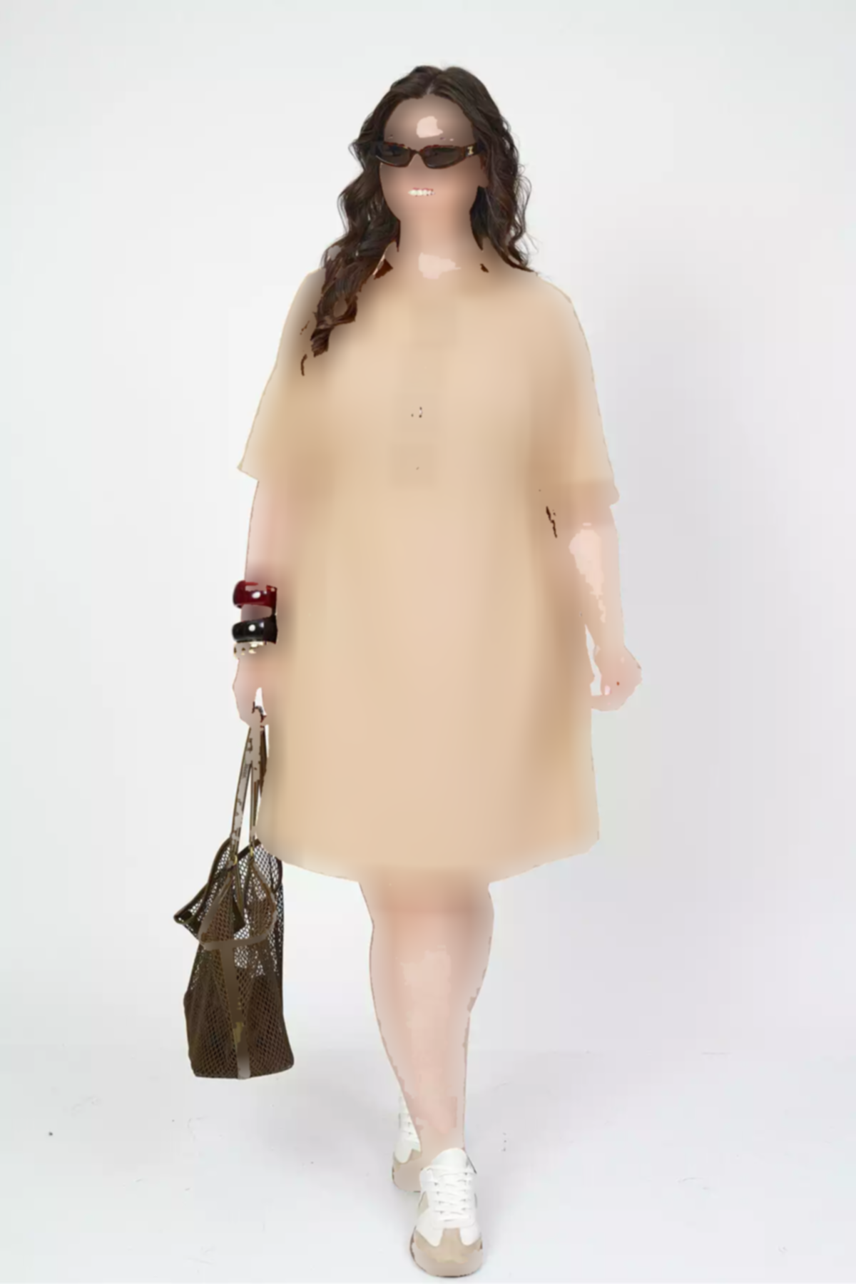 پیراهن کتان بامبو یقه دار برند Büyük Moda کد 1753846924