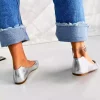 کفش عروسکی نقره چرم اصل برند inizio کد 1753702868