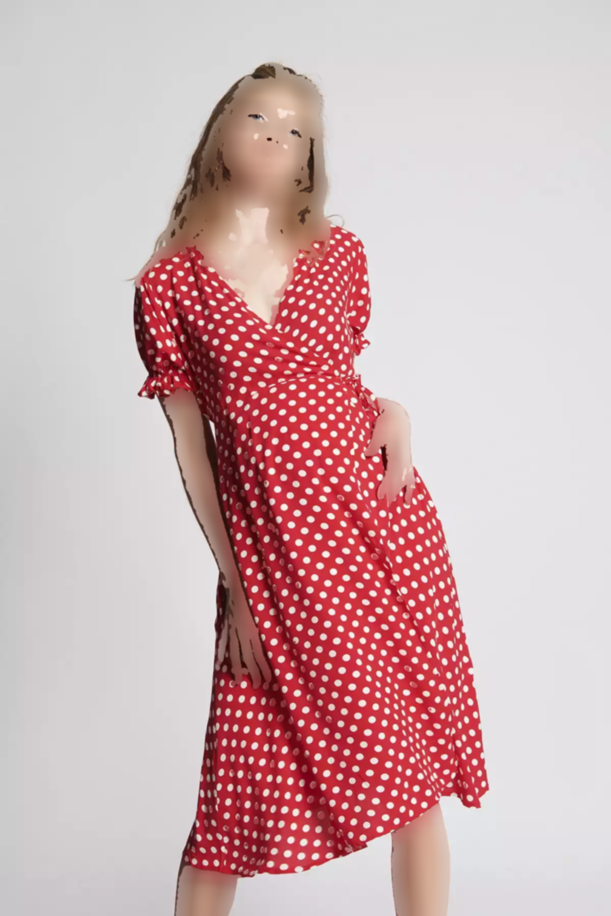 پیراهن قرمز بارداری برند Lyn Mama کد 1753850527