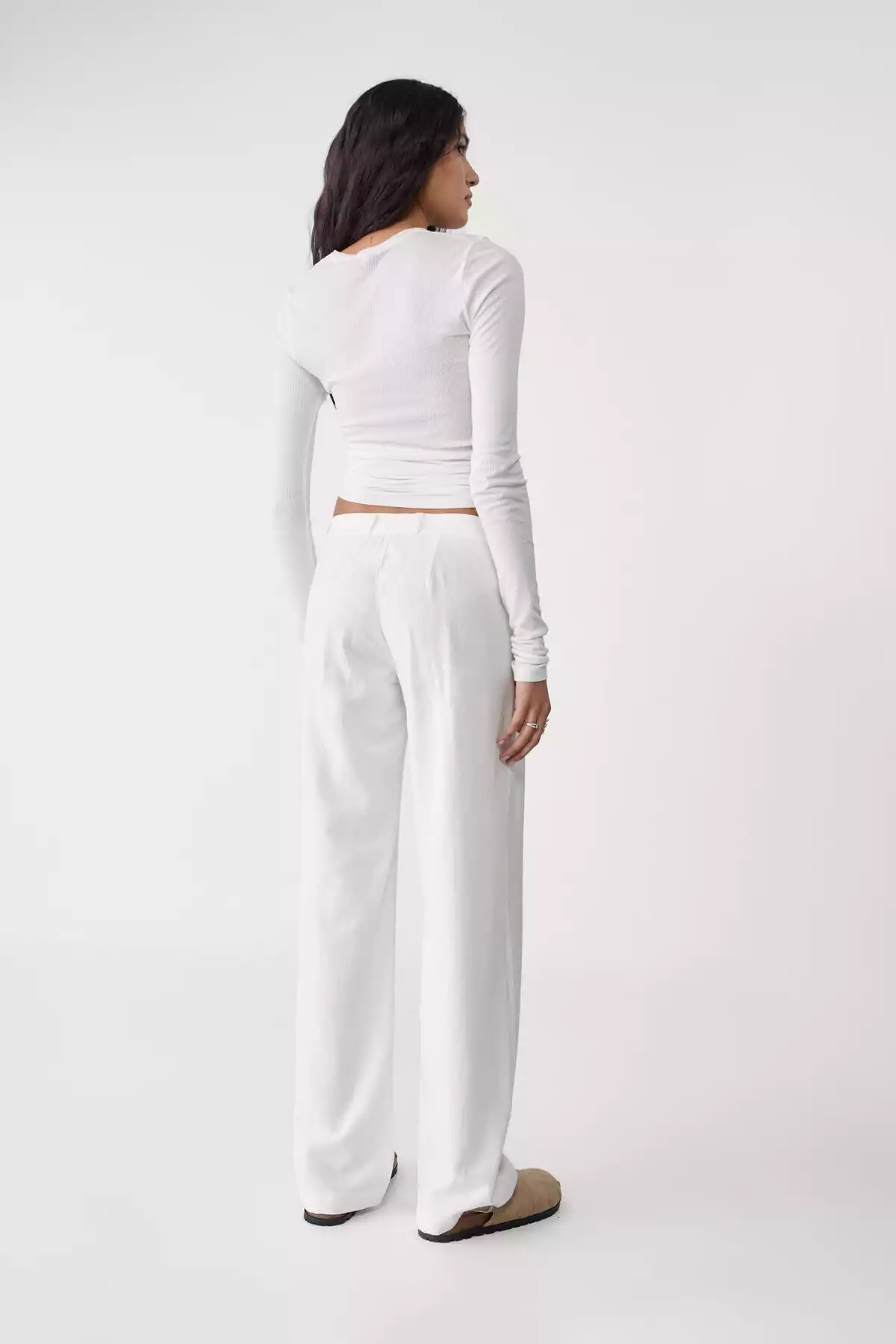 کتان کمربنددار شلوار برند Stradivarius کد 1753357400