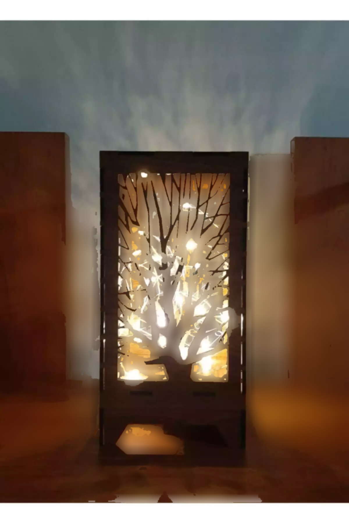 led آباژور باتری دار مطالعه کوچک لامپ برش چوب فرشته طراحی ویژه لیزر برند ALSHOP کد 1753579330