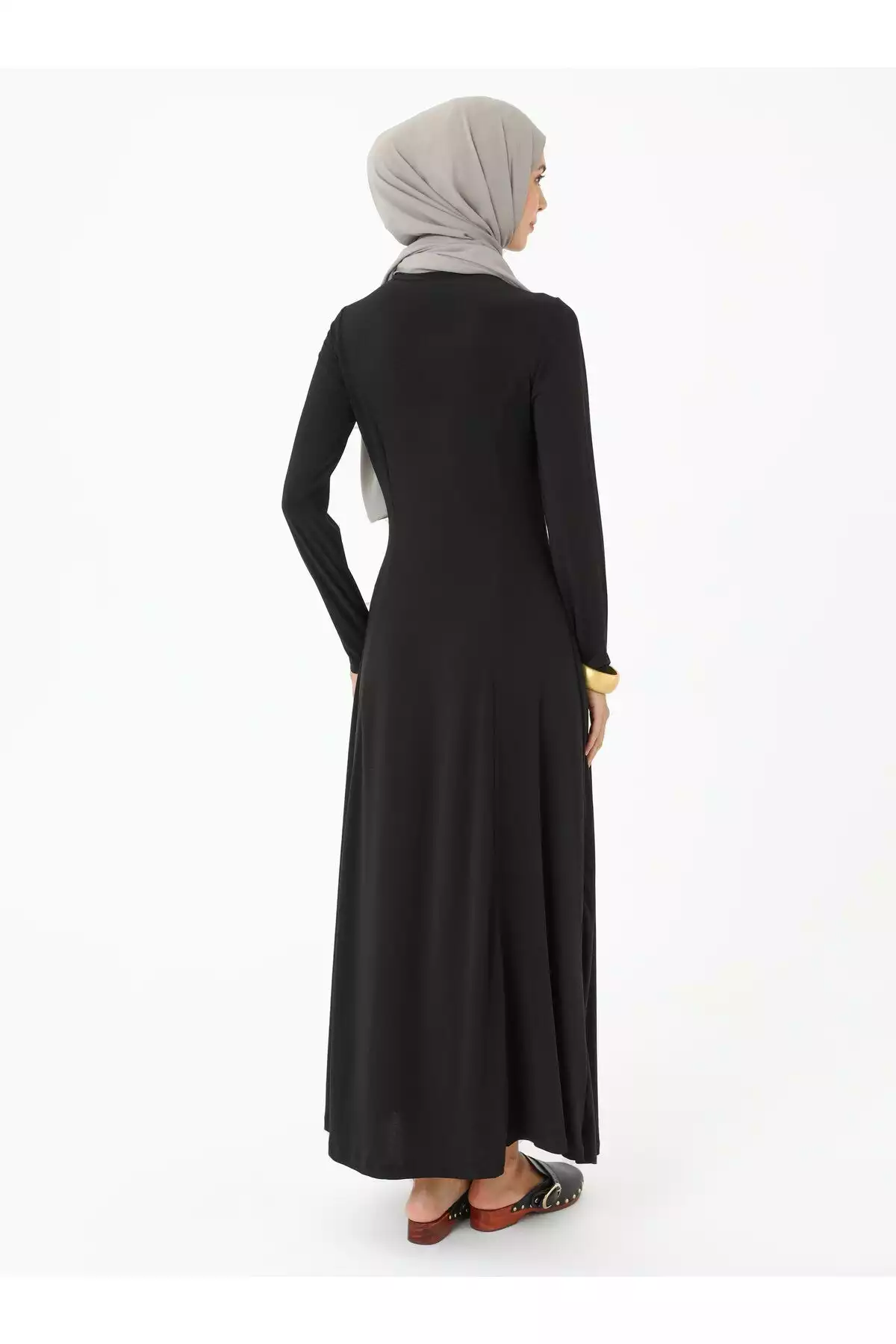 پیراهن پارچه یقه دار گرد رفکا مشکی برند Refka کد 1753361526