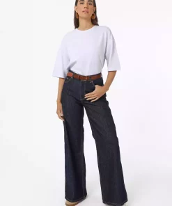 ساده شانه باز افتاده یقه گرد سفید رفکا تیشرت زنانه برند Refka کد 1753723270