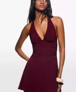 پیراهن کوتاه یقه برند Bershka کد 1753470735