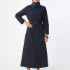 پیراهن دکمه دار پوپلین سرمه ای رفکا برند Refka کد 1753721473