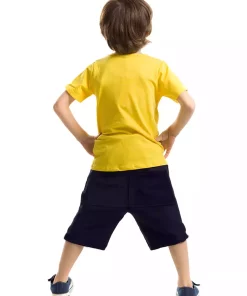 ست شلوارک تیشرت پسرانه هیولا برند Denokids کد 1753832529