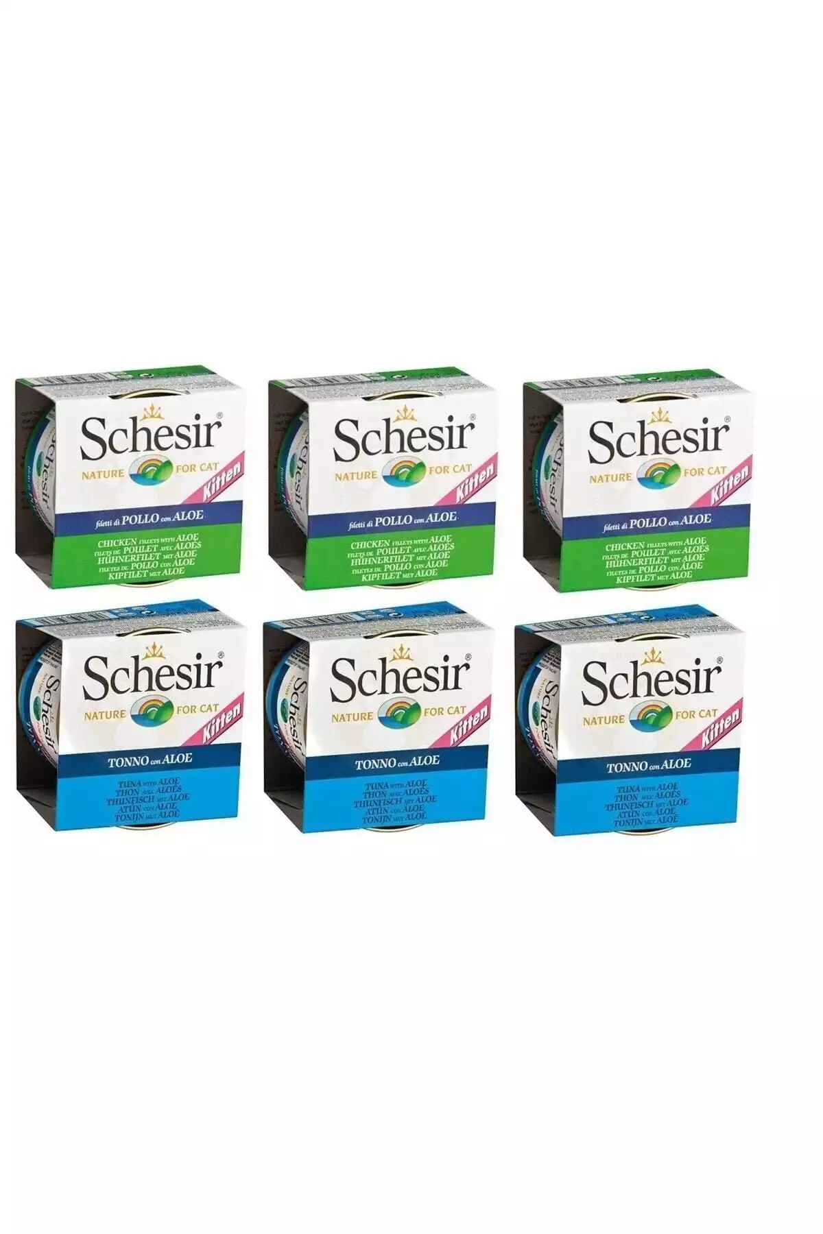 6عدد 85گرم گربه 20 x غذای کنسرو شده برند Schesir کد 1753650784