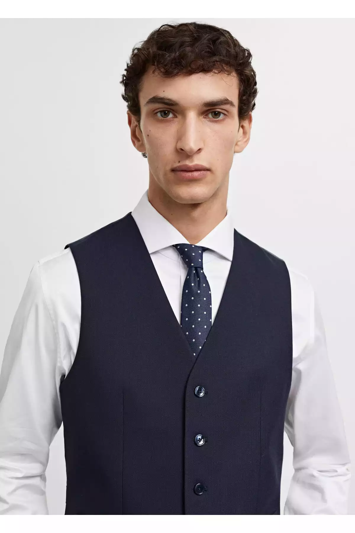 جلیقه سرمه ای مردانه برند MANGO کد 1753270934