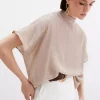 بلوز طرحدار بژ برند Sateen کد 1753368074