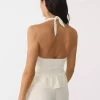 تاپ دکمهدار یقه کتان برند Stradivarius کد 1753737242