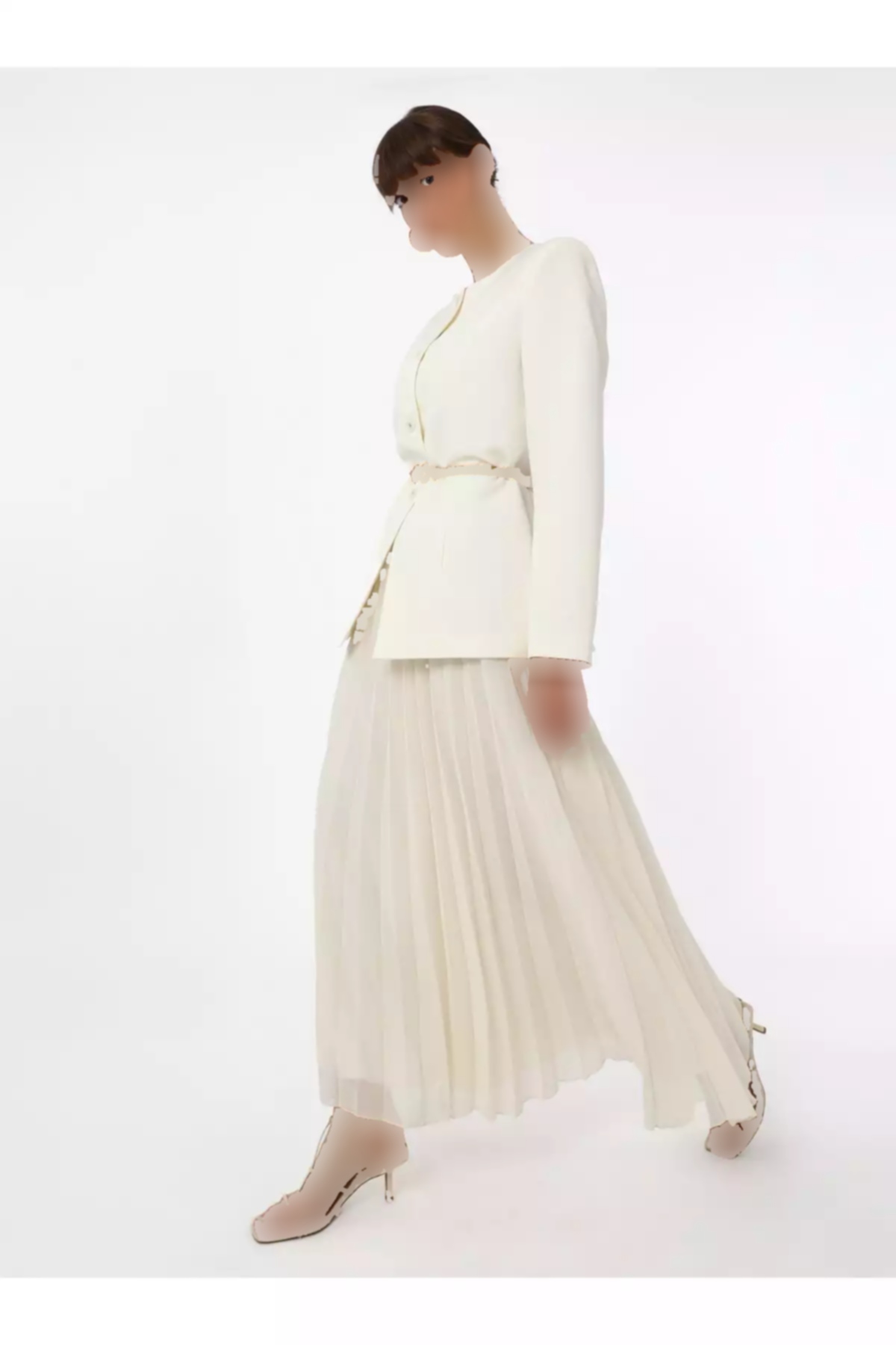 دامن شیفون پلیسه دار شیری رفکا برند Refka کد 1753723268